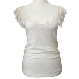 Zara Rib Fitted Lace Blouse